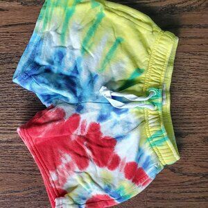 Toddler Tie-Dye Cotton Shorts – Unisex Soft Knit Lounge Shorts